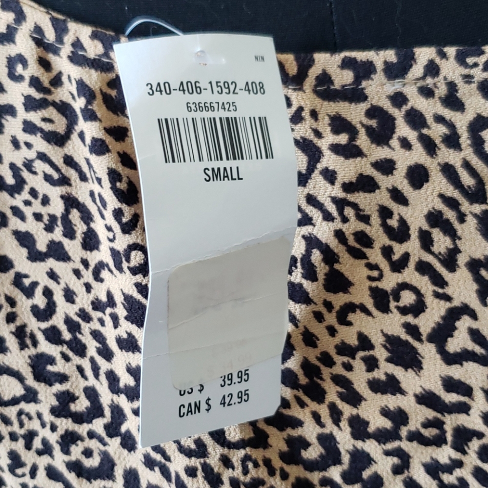 NWT Hollister Leopard Print Peplum Blouse - Picture 6 of 11